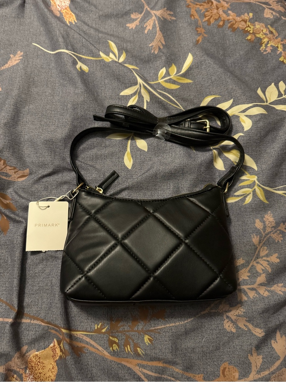 Primark Black Quilted Crossbody Purse